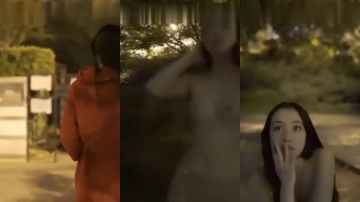 北京天使DensTinon极限街头露出!!挑战全裸夜行公园!